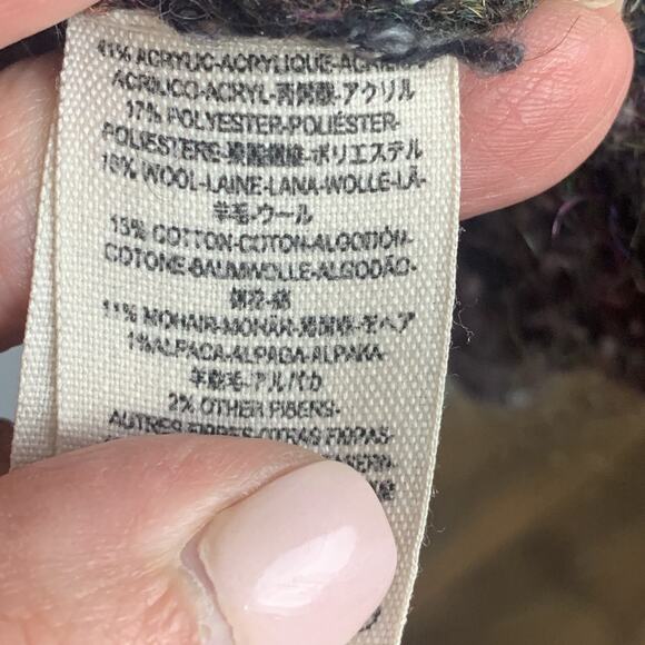 Free People Oversized Sweater Womens XS Multicolor Alpaca Blend Boho Knit - Picture 9 of 10